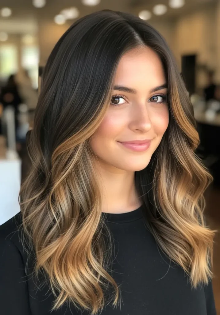 Espresso Balayage with Subtle Shine
