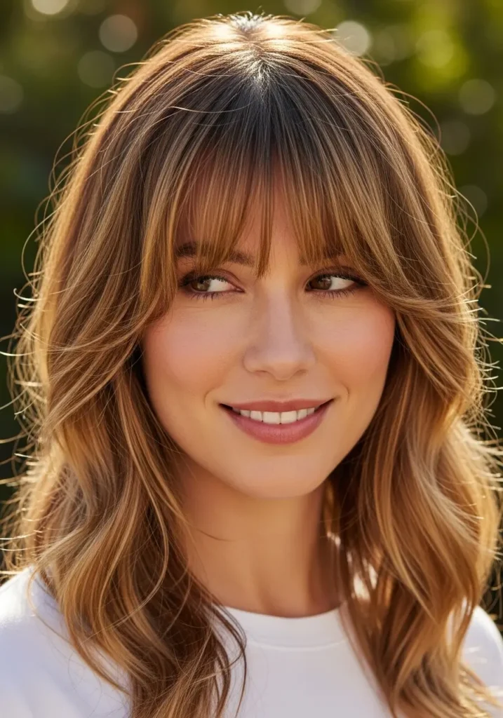 Feathered Curtain Bangs for Soft Volume