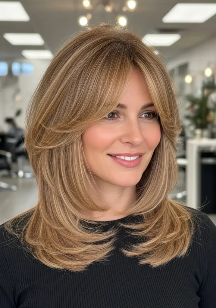 Feathered Mid-Length Cut