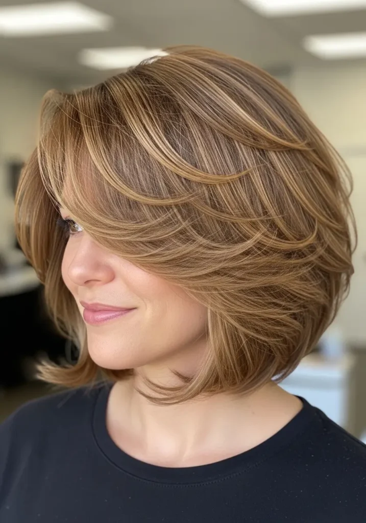 Feathered Tousled Bob with Lift