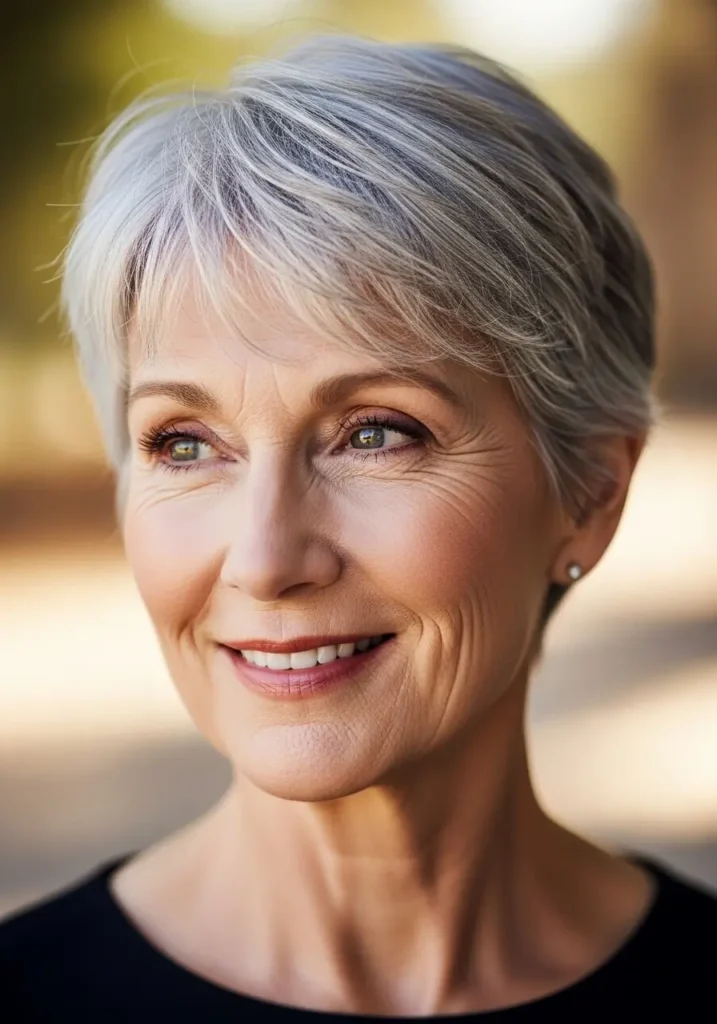 Feminine Pixie With Tapered Neckline