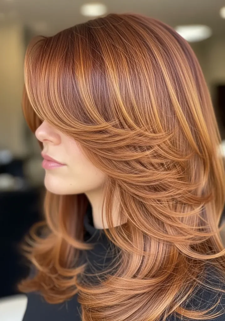 Flowing Layers with Peekaboo Bangs