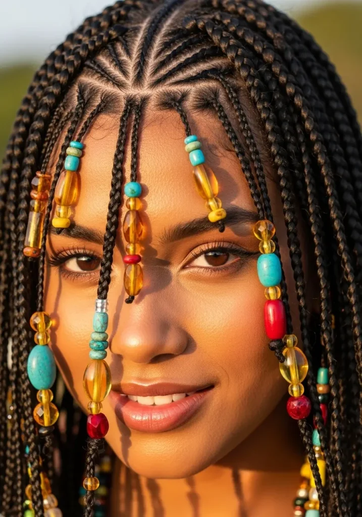 Fulani Braids with Beads