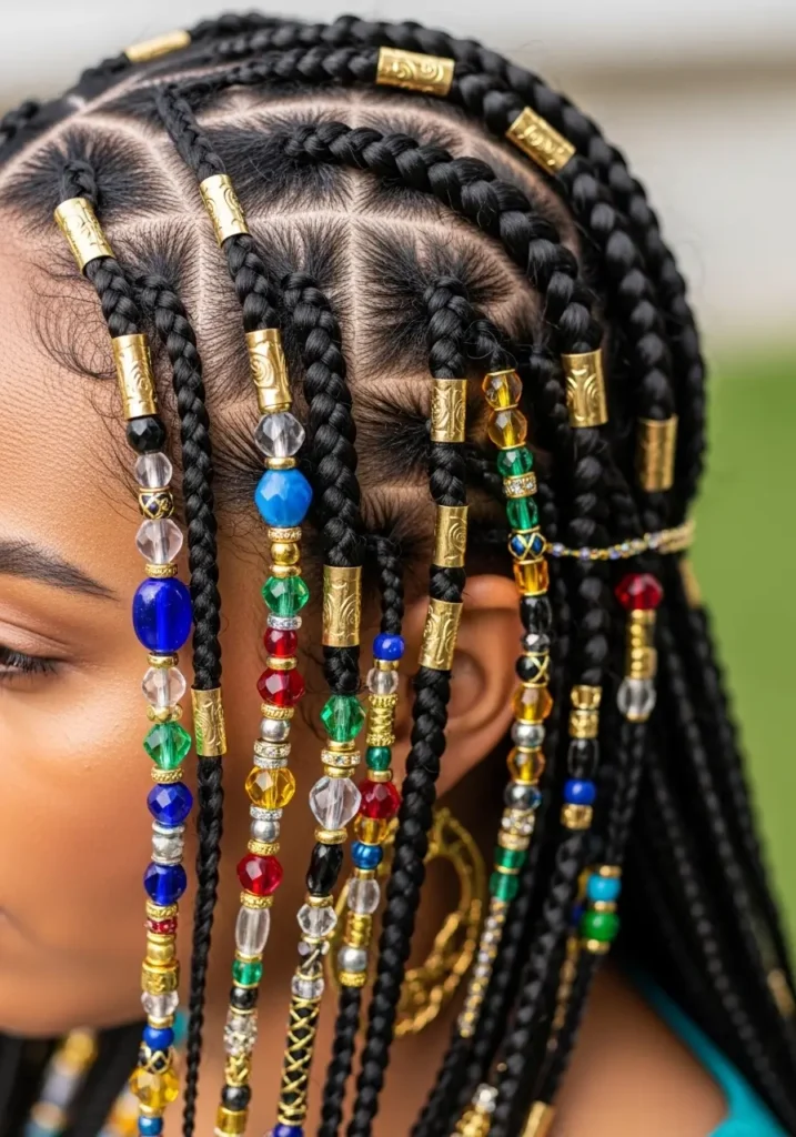 Fulani Braids with Beads