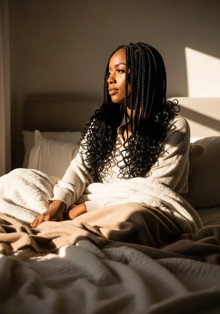 Goddess Braids with Loose Waves