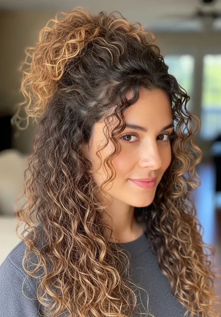 Half-Up Curly Everyday Style