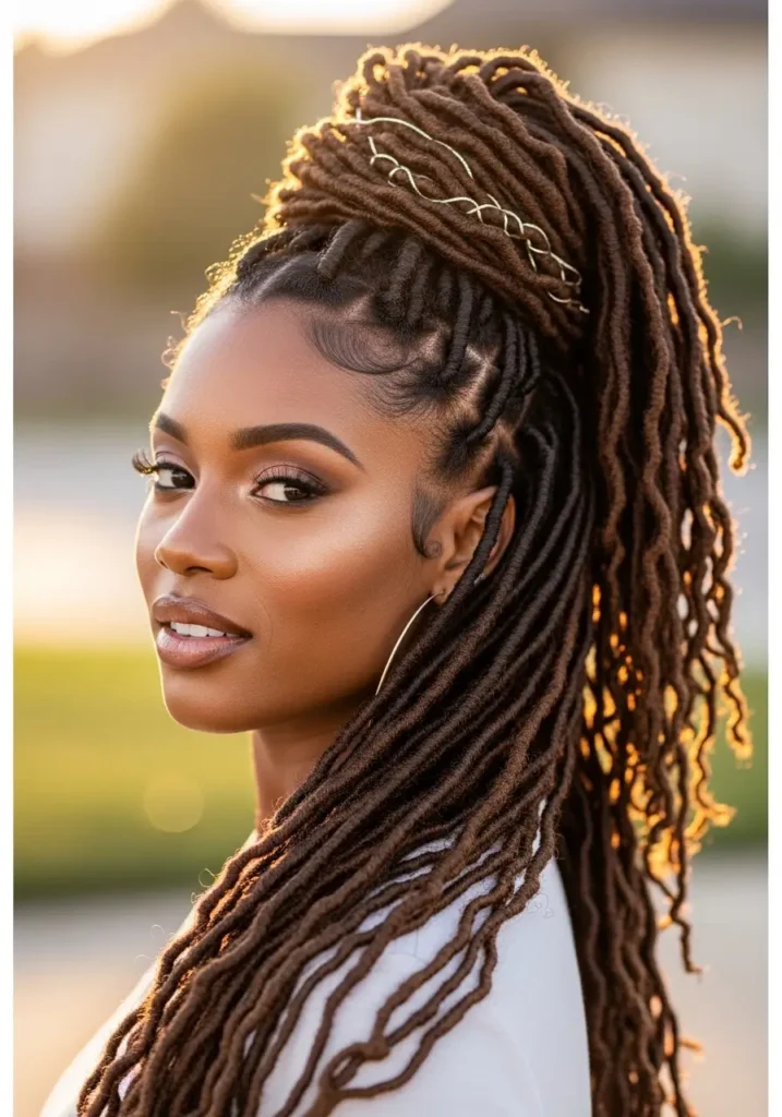 Half-Up Faux Locs