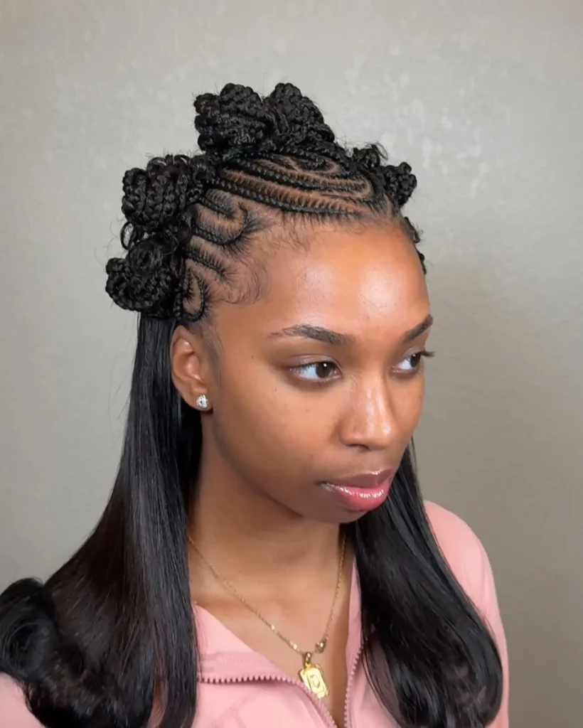 Half Up Half Down Knotless Braids