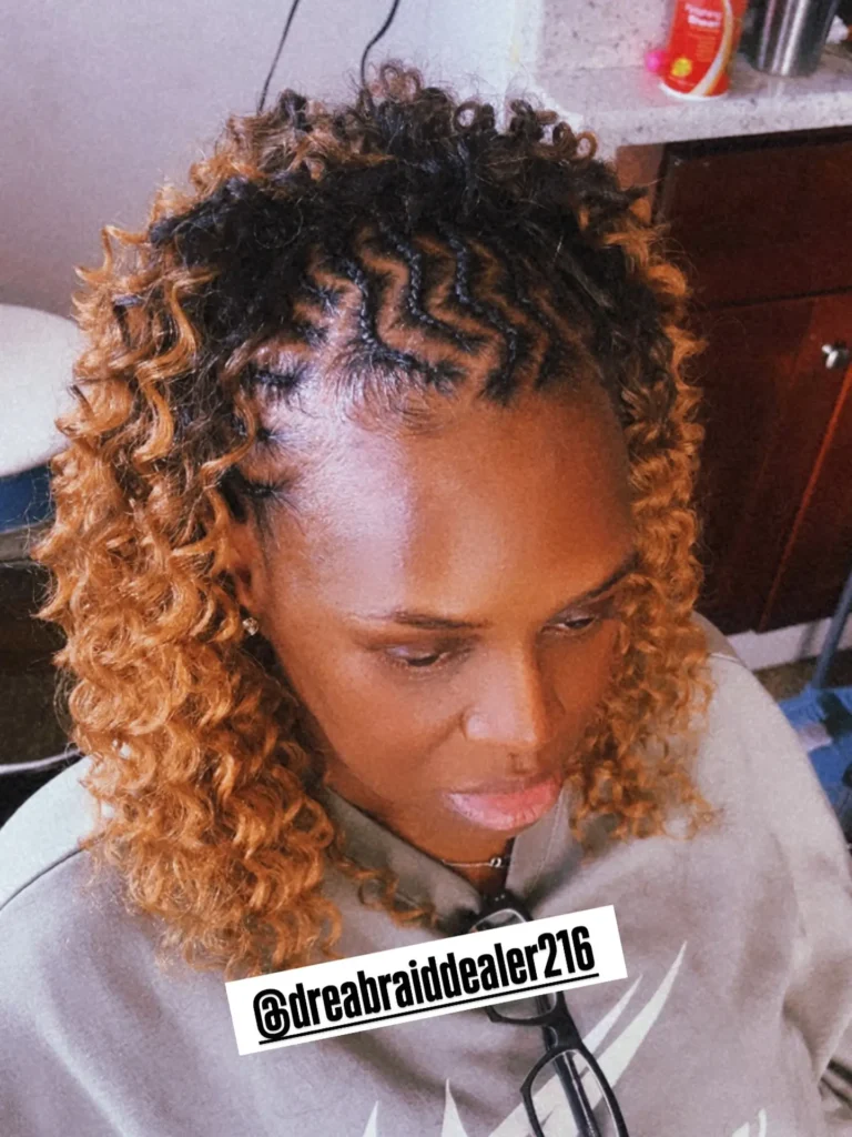 Half Up Top Knot Crochet Braids