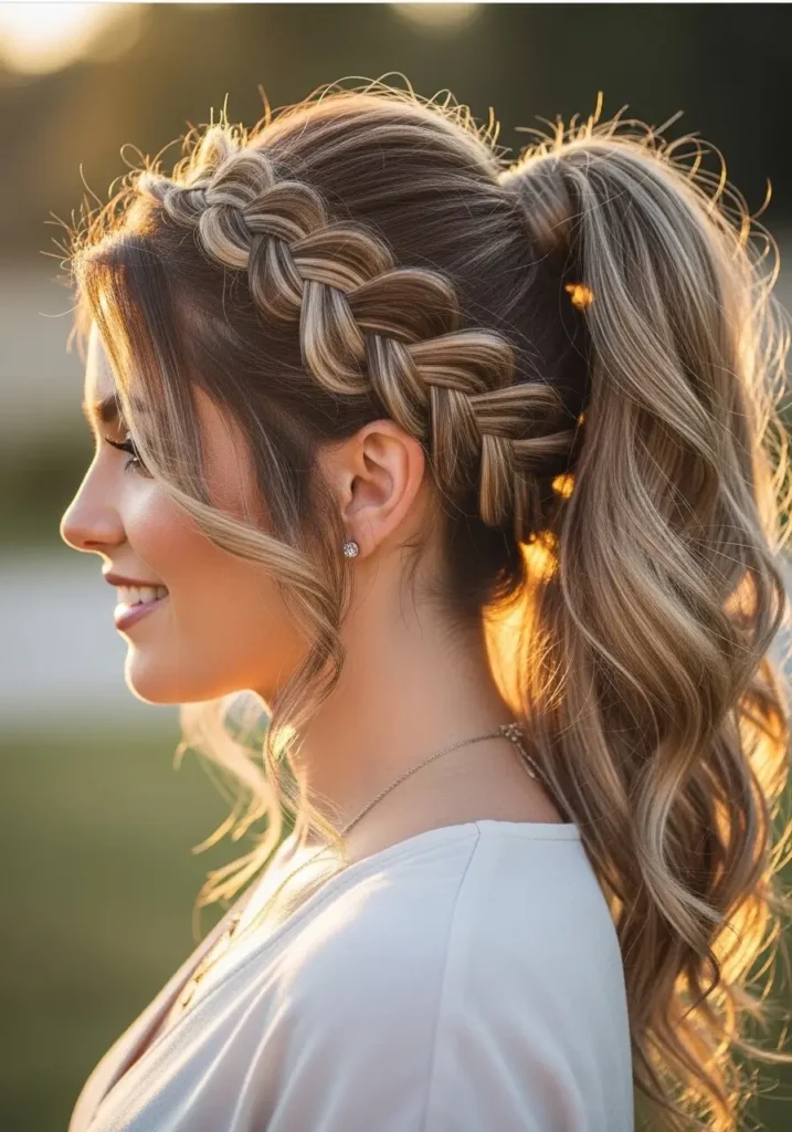 Halo Braid Ponytail