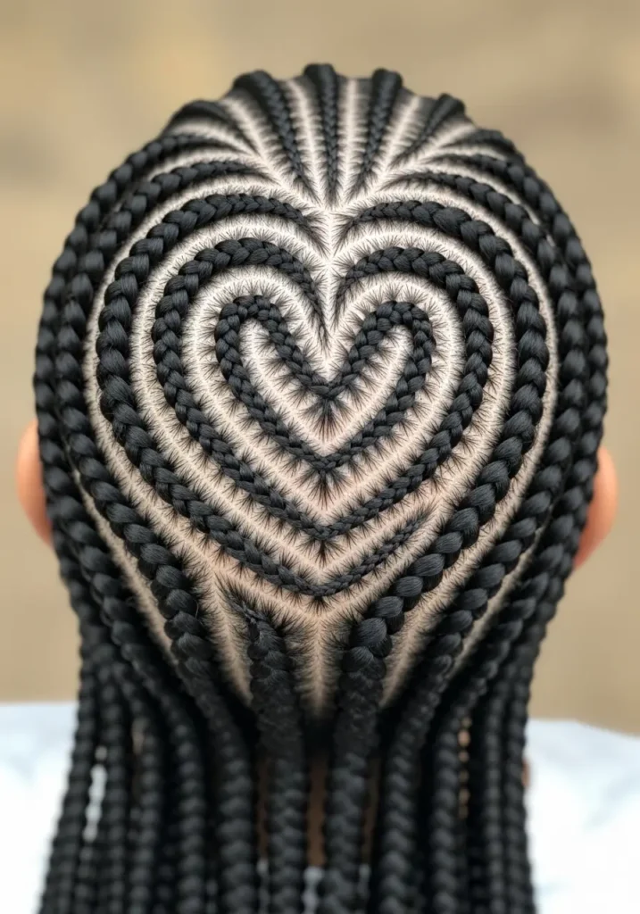 Heart Part Cornrows