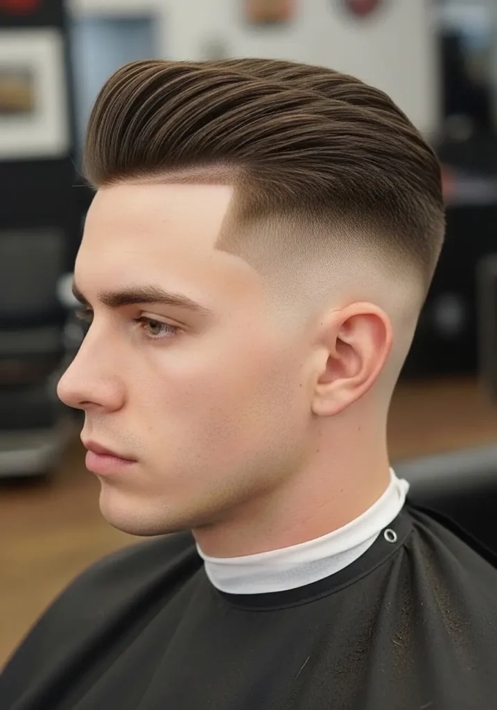 High Fade With Clean Top