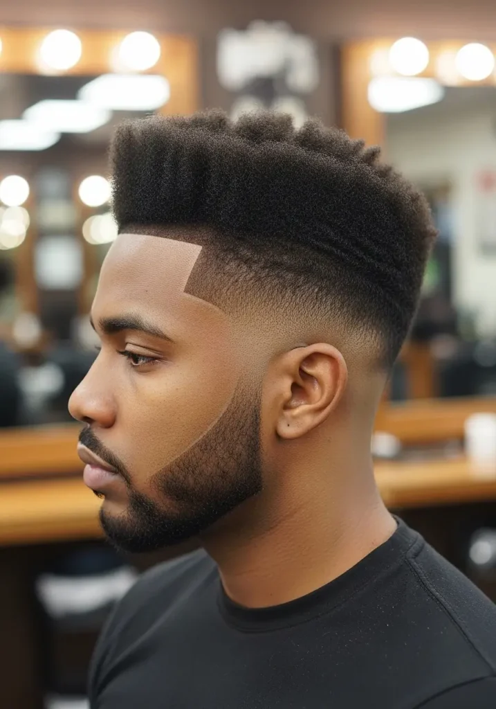 High Skin Fade with Textured Waves