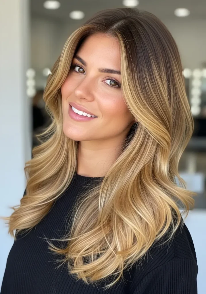 Honey Blonde Face Framing Balayage