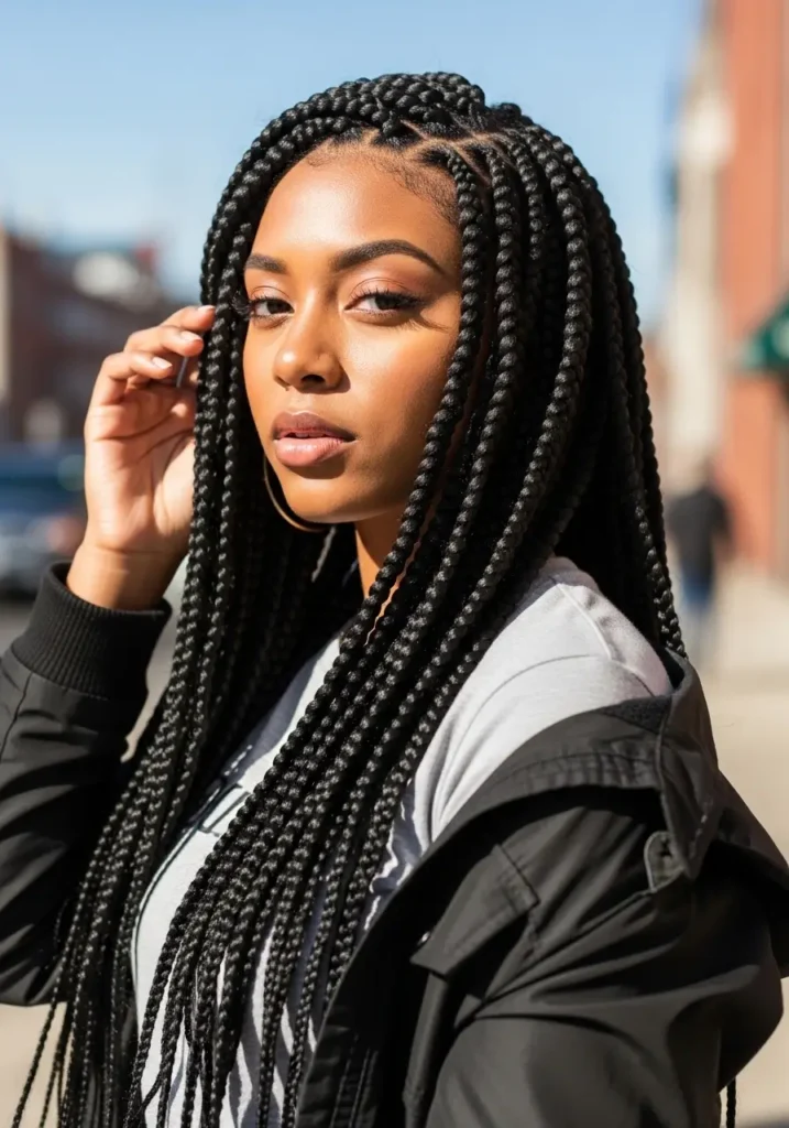 Jumbo Braids for a Bold Statement