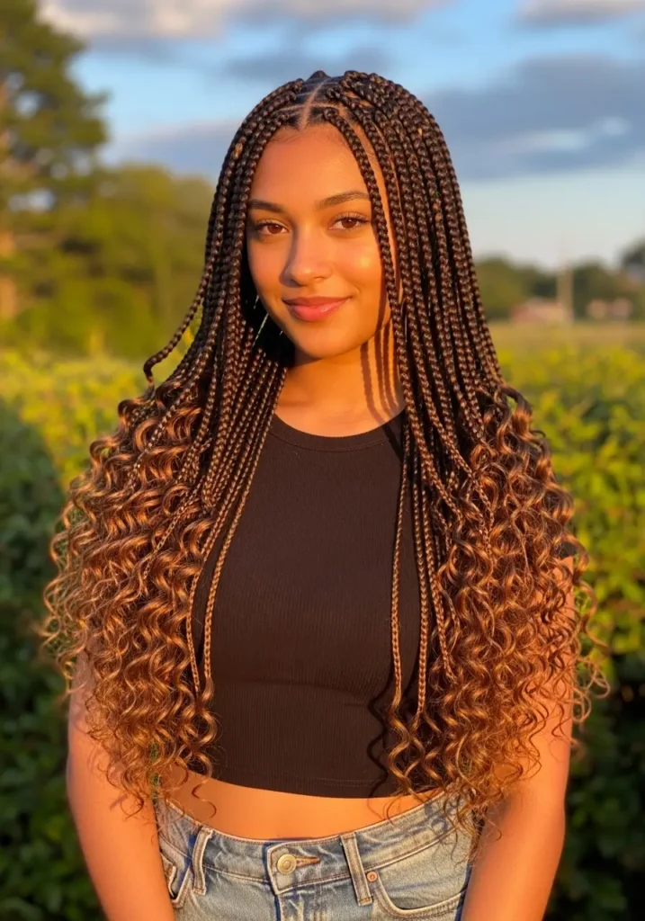 Jumbo French Curl Braids