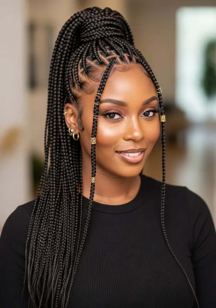 Knotless Braids Ponytail Style