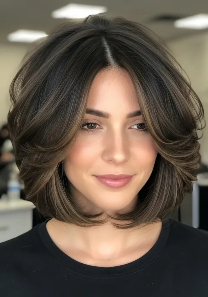 Layered Textured Bob with Face Framing Pieces
