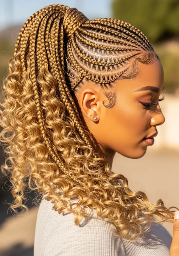 Lemonade Braids into Ponytail