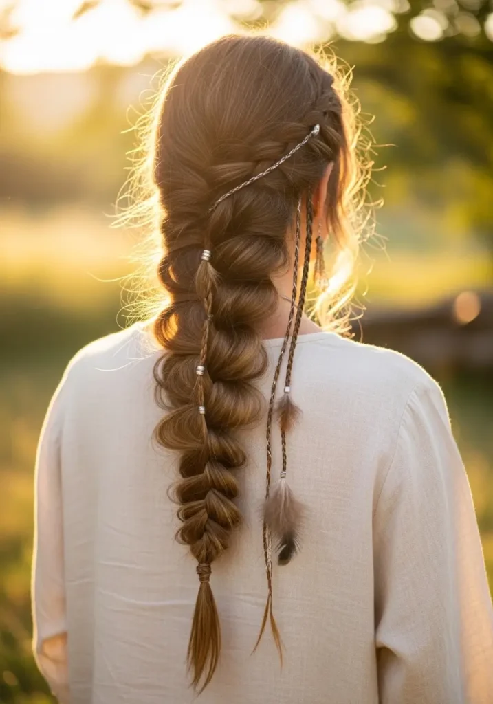 Long Braided Style for Relaxed Boho Energy