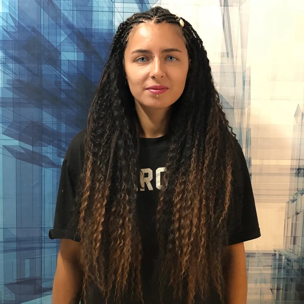 Long Crochet Braids with Curls