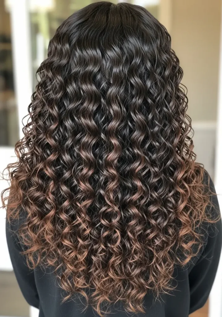Long Defined Spiral Curls