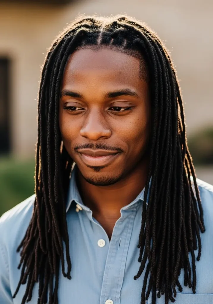 Long Dreadlocks With Center Part