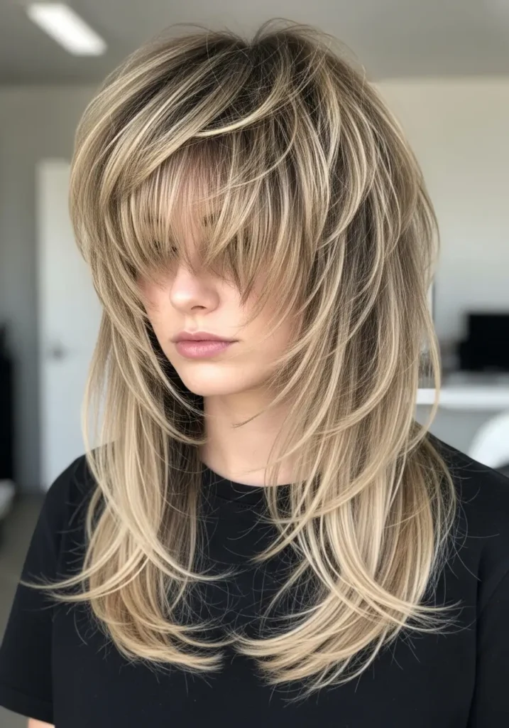 Long Flowing Wolf Cut