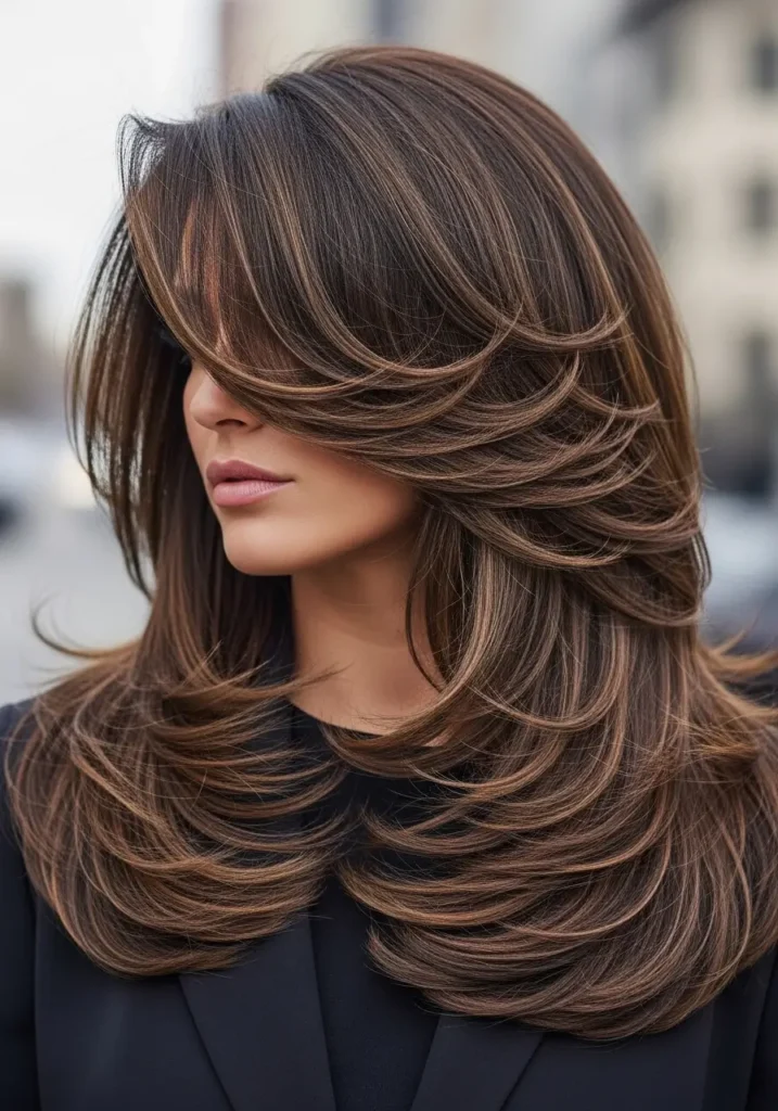 Long Layered Power Cut