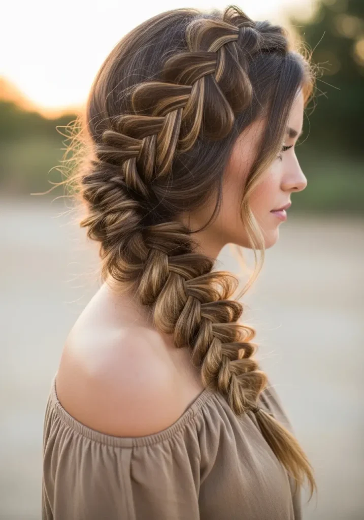 Loose Braided Side Style