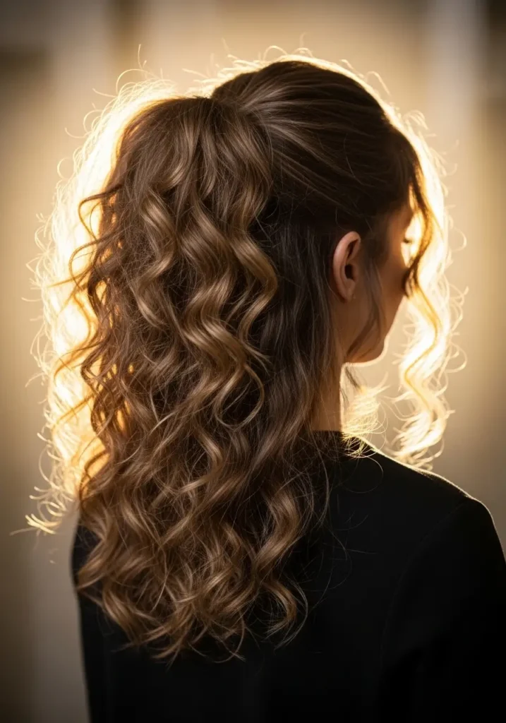 Loose Curly Ponytail, Glow