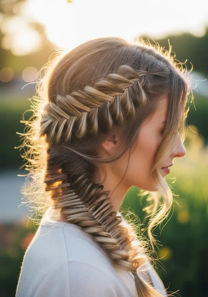 Loose Side Fishtail Braid