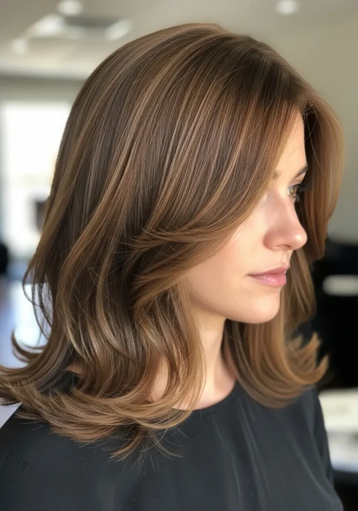 Medium Length Cut with Soft Flicked Ends