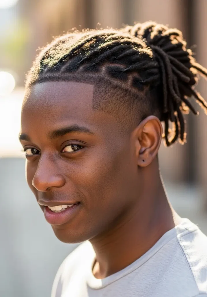 Medium Length Dreads Pulled Back