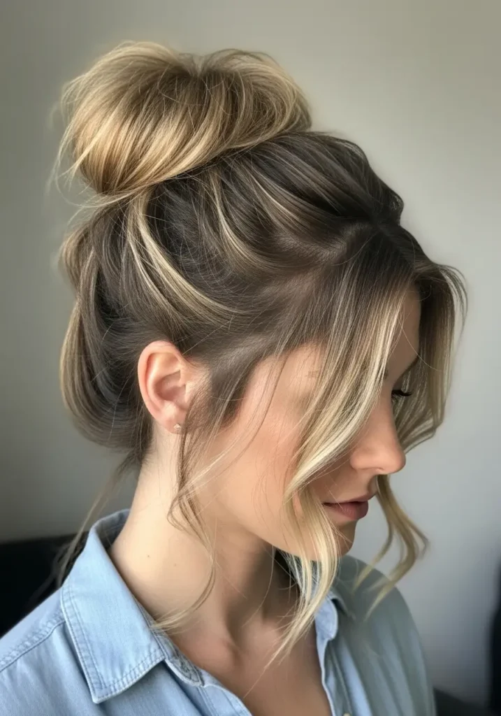 Messy Bun with Soft Volume