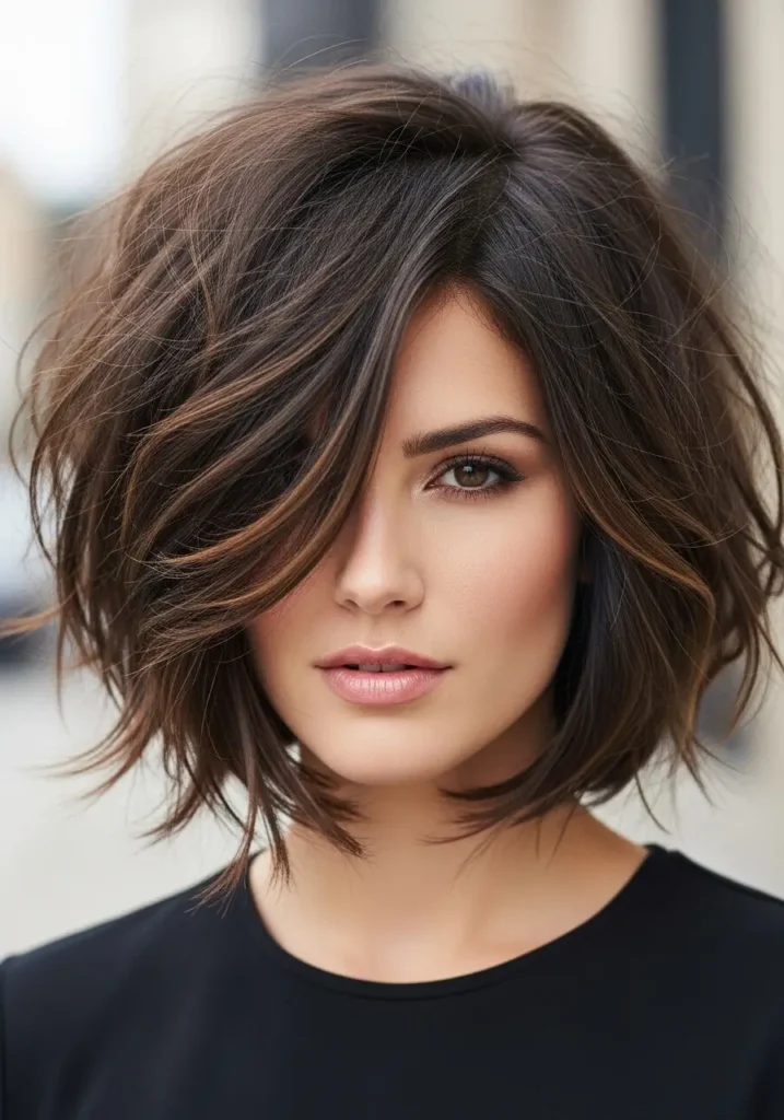 Messy Chic Choppy Bob