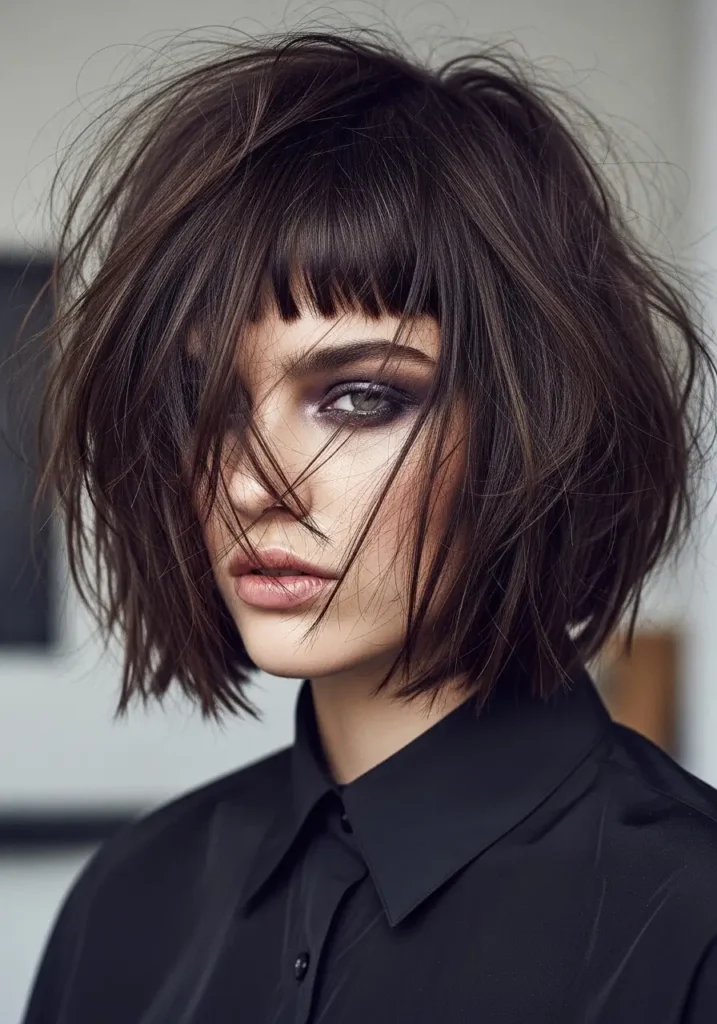Messy French Bob with Edge