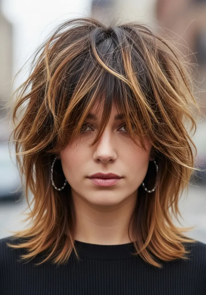 Messy Shaggy Wolf Cut