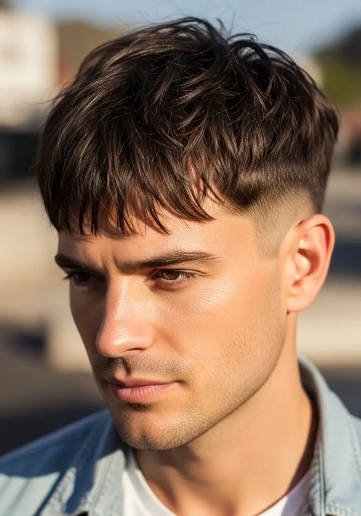 Messy Short Fringe Look