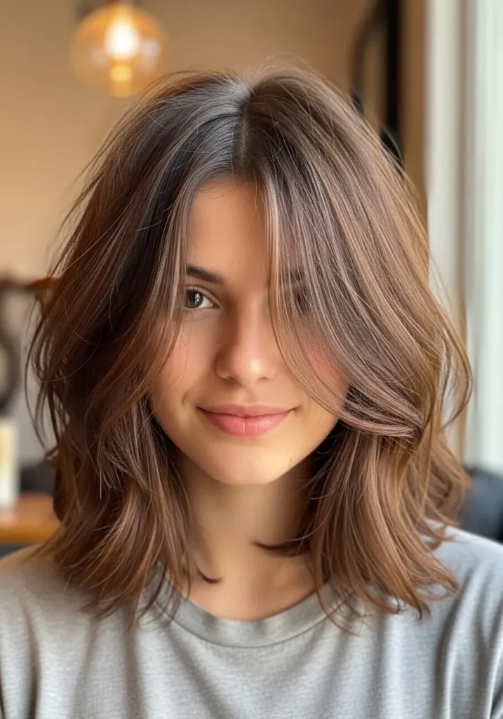 Messy Shoulder-Length Cut