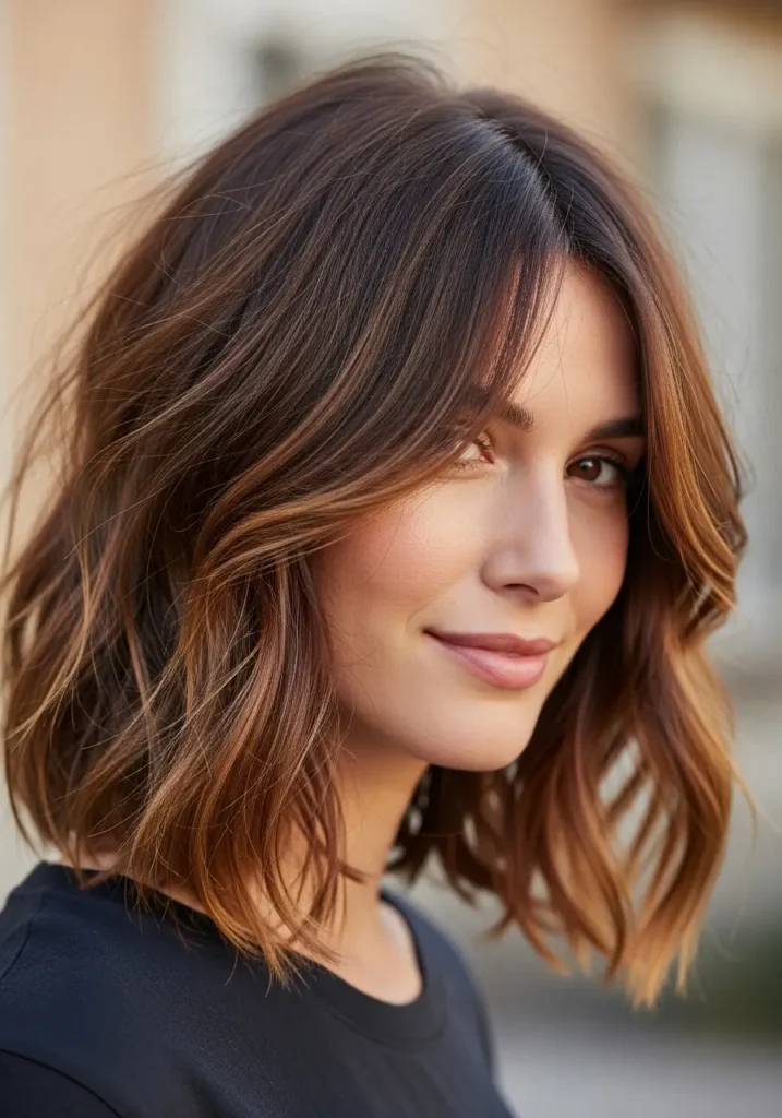 Messy Waves with Shoulder-Length Cut