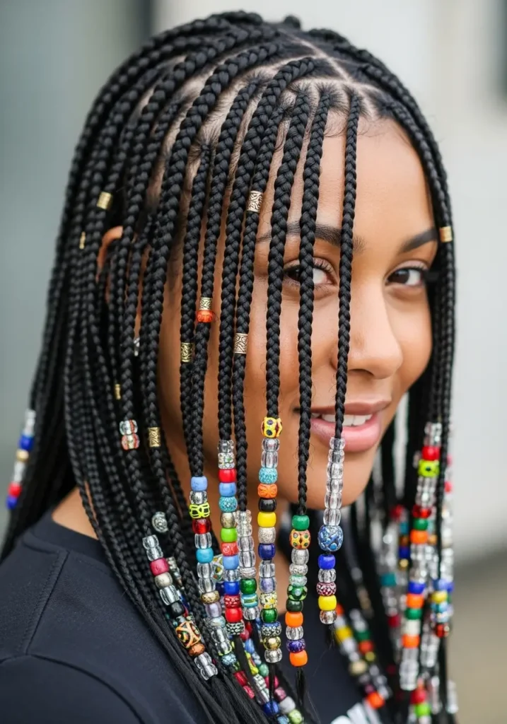 Micro Braids with Beaded Ends