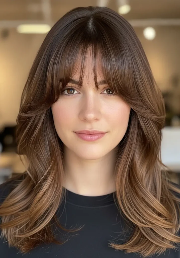 Middle Part Classic Curtain Bangs