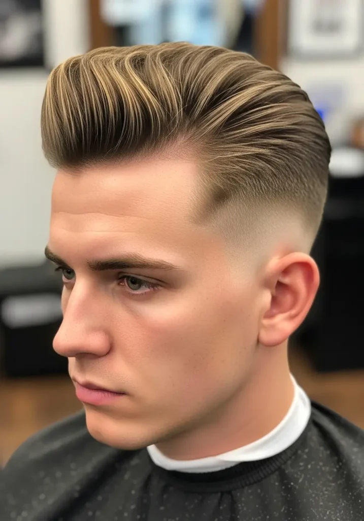 Mini Pompadour With Fade
