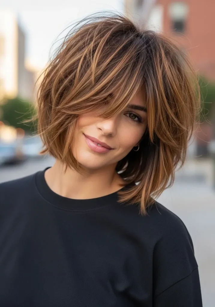 Modern Shaggy Textured Bob