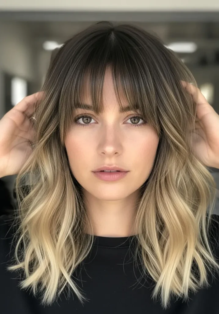 Natural Air-Dried Curtain Bangs