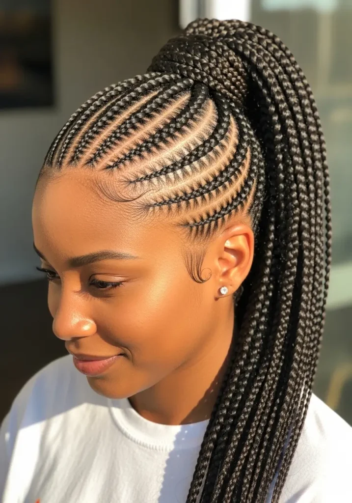 Ponytail Cornrows
