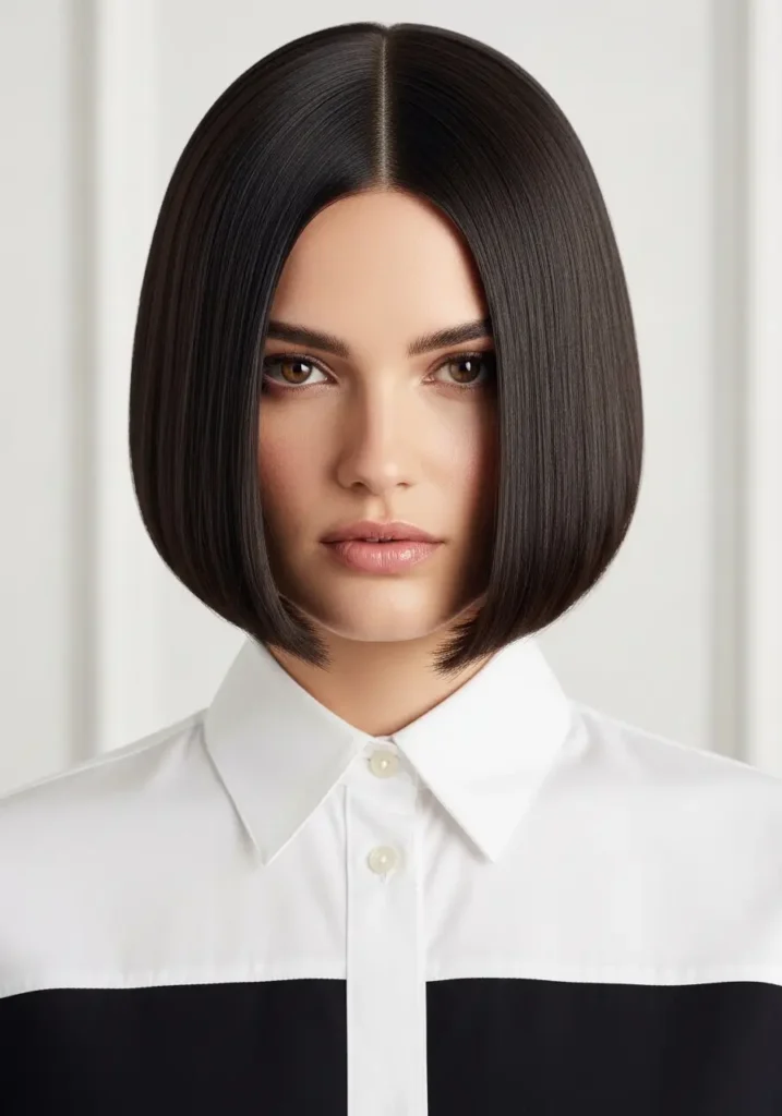 Quick Straight Middle Part