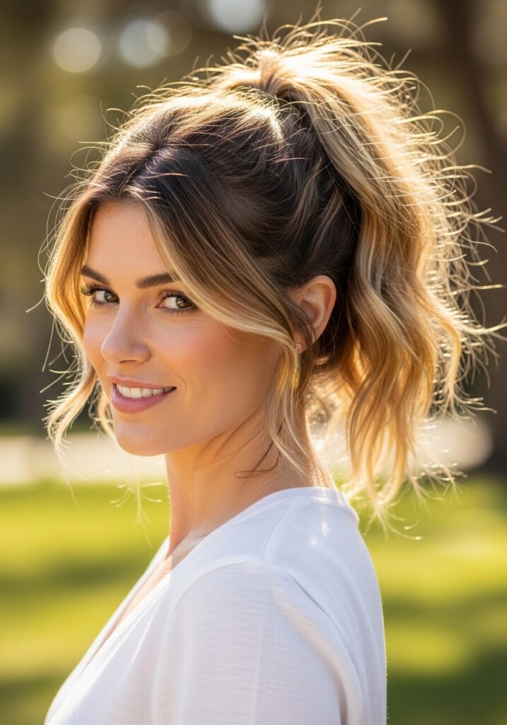 Relaxed High Ponytail