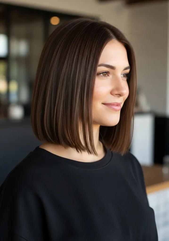 Relaxed Shoulder-Length Blunt Cut